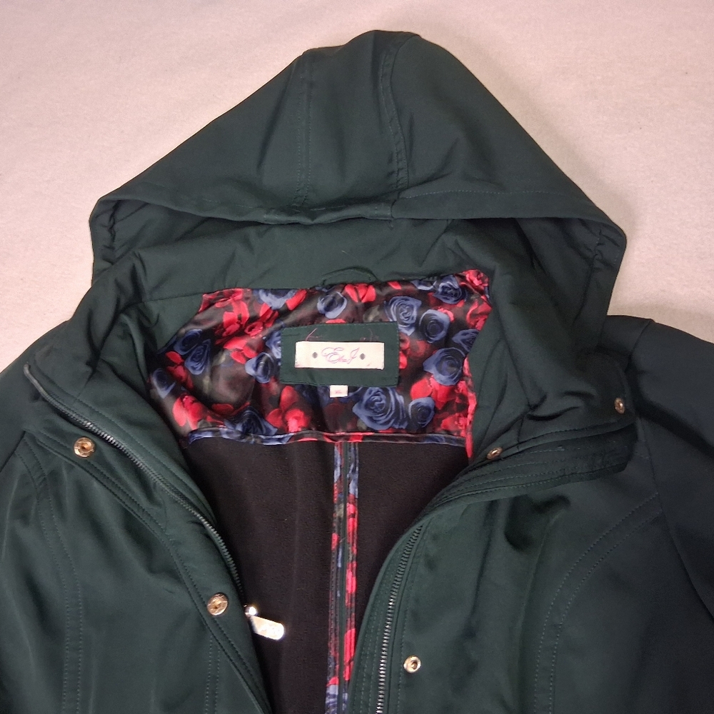 Eliza J Forest Green Hooded Utility Jacket - Picture 4 of 8